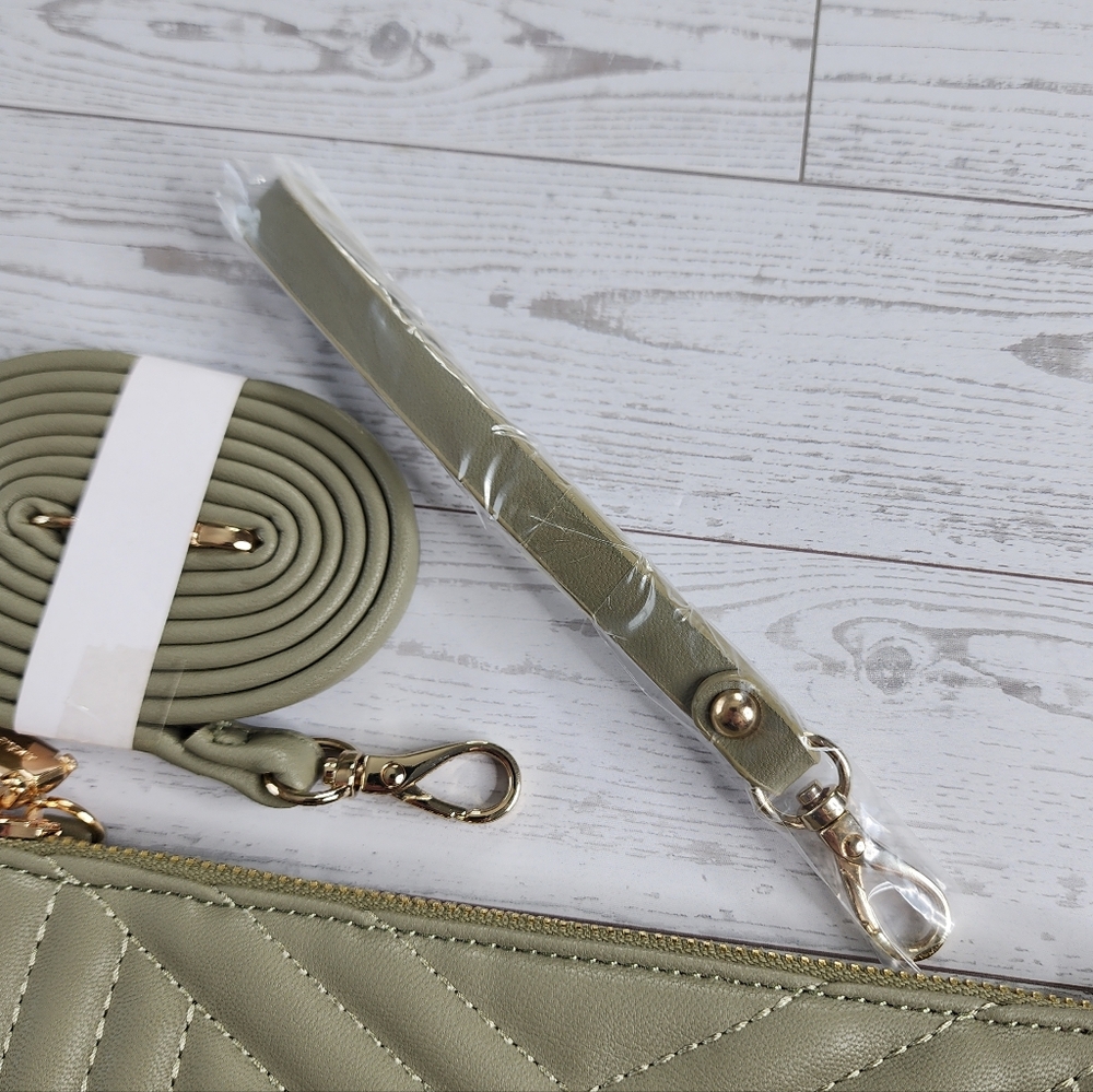 Crossbody Wristlet Bag Green NWT Amelie Galanti - Picture 5 of 16